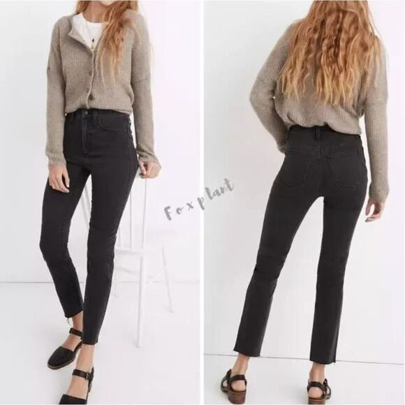 NEW Madewell Stovepipe‎ Jeans in Banberry Wash: Raw-Hem Edition, 25 - Picture 1 of 13
